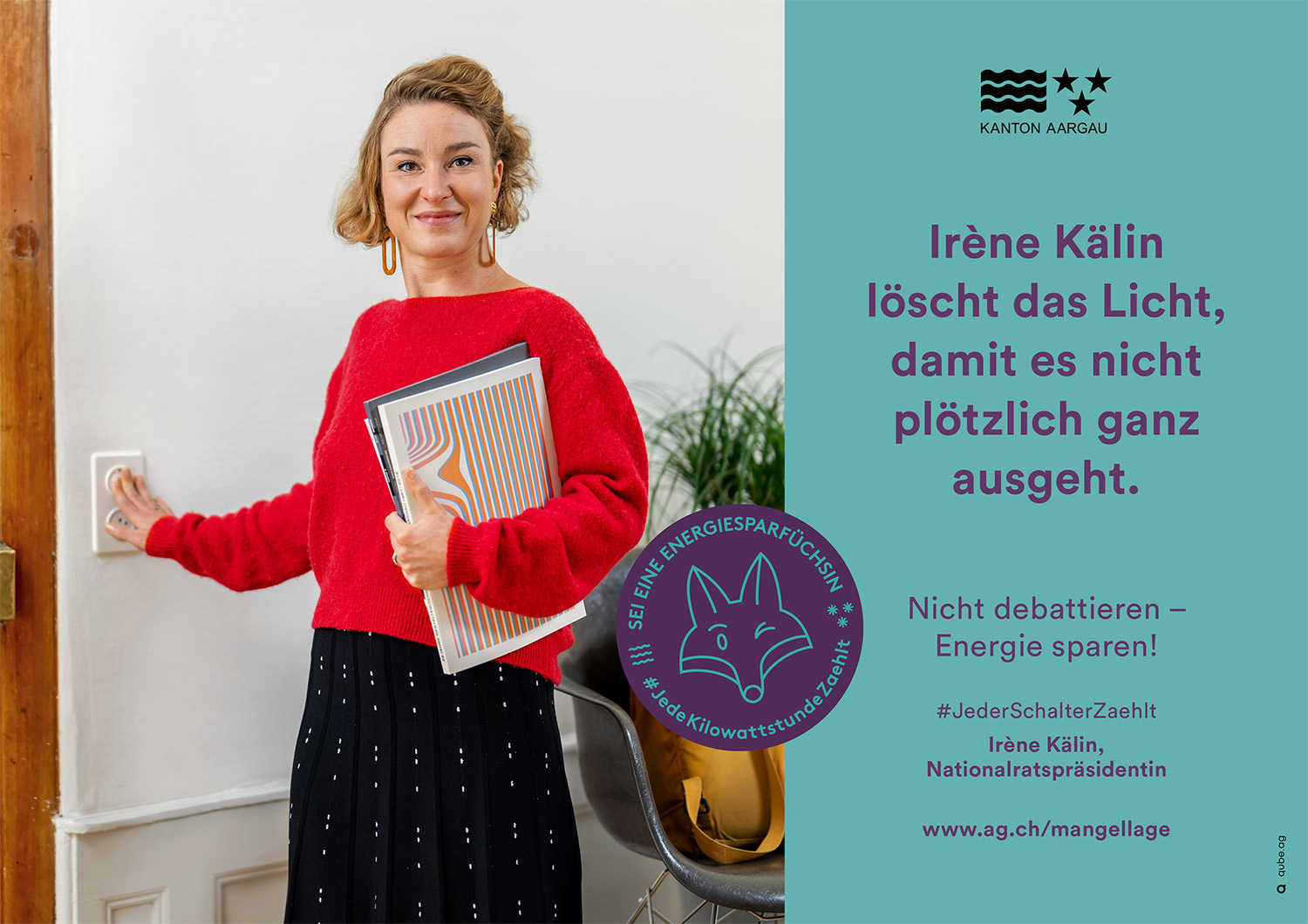 Kampagne mit Irène Kälin